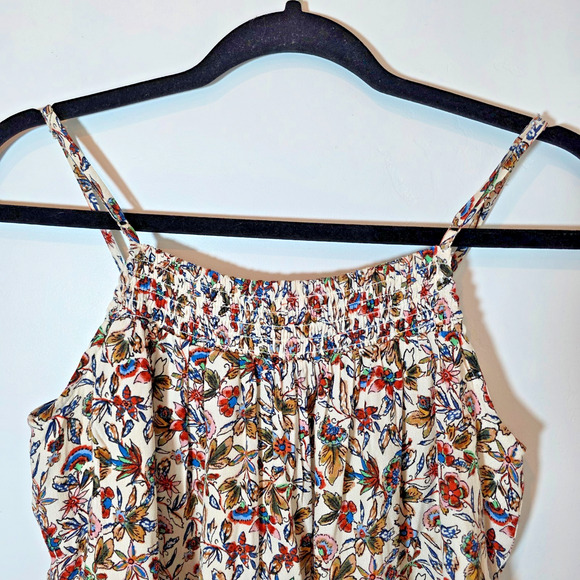 Evereve Winnie Smocked Floral Cami Top Adjustable Straps Multicolor Size XS - Picture 5 of 8